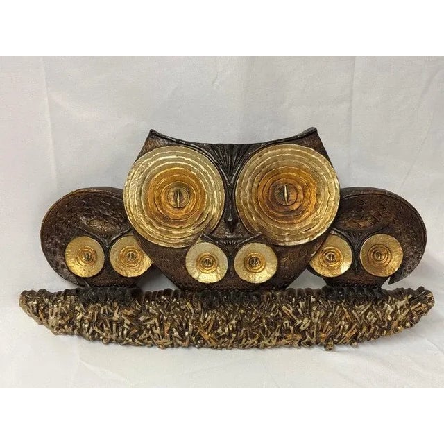 Mid-Century Modern Mid Century Owl Wall Sculpture For Sale - Image 3 of 18