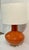 Mid-Century Modern Style Large Orange Glaze Table Lamps Pair For Sale In Atlanta - Image 6 of 8