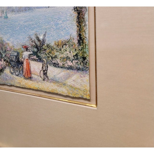 1970s Claude Pissarro -View of Monte Carlo by the Garden of Monaco- Painting For Sale - Image 5 of 10