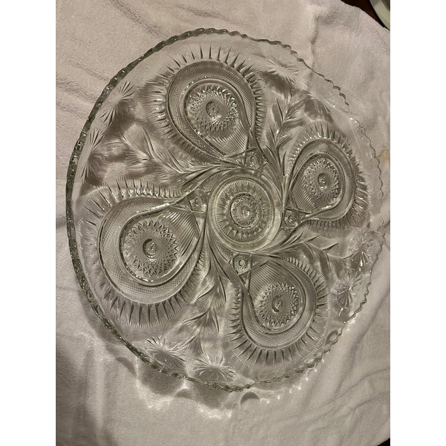 1950s Large Pressed Glass Punch Bowl Set - 13pcs For Sale In Saint Louis - Image 6 of 14