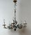 Metal Italian Florentine Tole Flower Chandelier in Gilt Iron, 1950 For Sale - Image 7 of 18