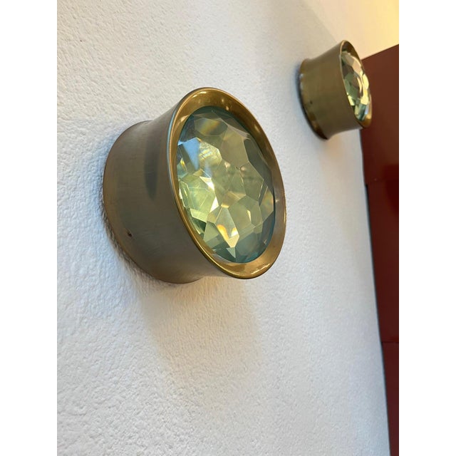 1950s Model 2319 Ceiling or Wall Lamps attributed to Max Ingrand Fontana Arte, Italy 1950s, Set of 2 For Sale - Image 5 of 11