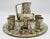 1960s 1960s Mexican Brass and Abalone Shell Pitcher Set With Tray and Eight Cups - 10 pcs For Sale - Image 5 of 18