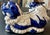 19th C. Chinoiserie Blue and White Foo Dogs, a Pair For Sale - Image 9 of 12