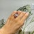 Art Nouveau Inspired Natural Ruby & Diamond Cocktail Ring for Women, Size 7 For Sale - Image 10 of 15