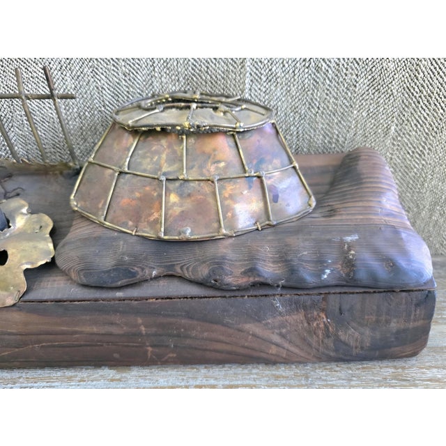 Copper Curtis Jere Style Metal Sculpture MCM Wall Display Country Farm One of Kind For Sale - Image 8 of 12