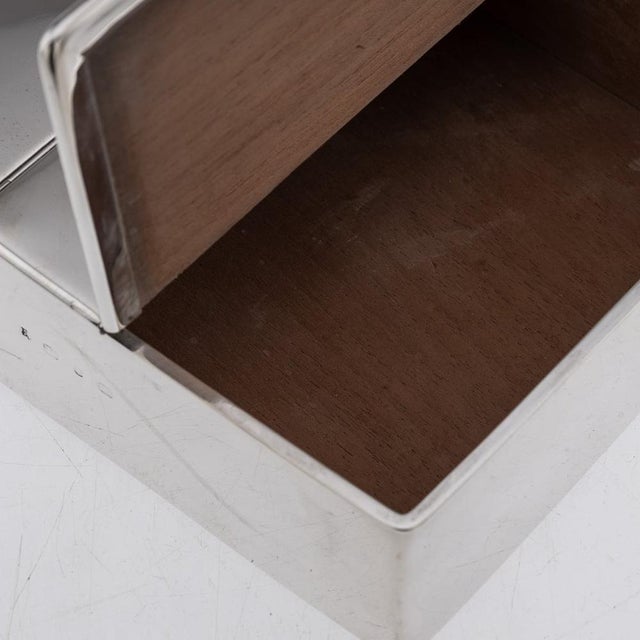 Late 19th Century Antique Victorian Silver Cigar Box, 1898 For Sale - Image 5 of 18