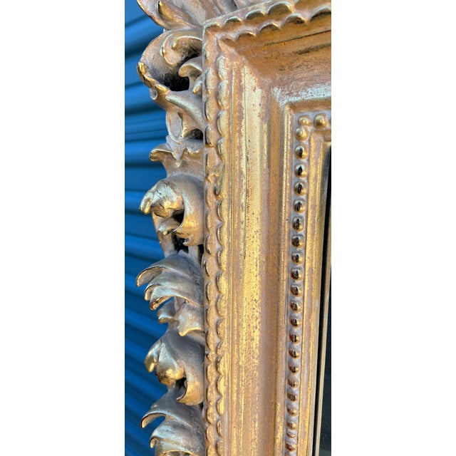 1980s Vintage Florentine Style Shell & Acanthus Leaf Mirror For Sale - Image 5 of 17