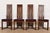 Frank Lloyd Wright Style Arts & Crafts High Back Dining Chairs, Set of Four For Sale - Image 14 of 14