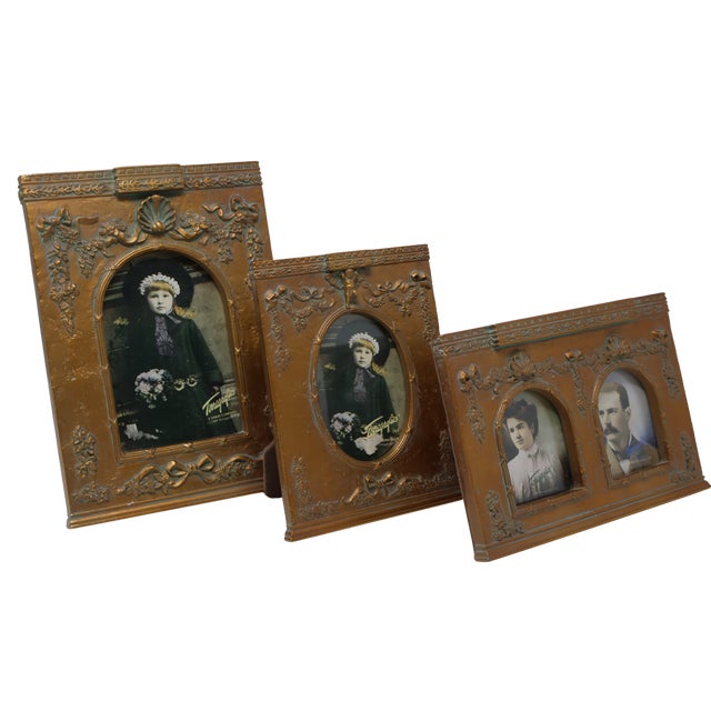 Vintage Terragrafics Louis XVI–Style Antiqued Gold Picture Frames — Set of 3 For Sale In Washington DC - Image 6 of 18