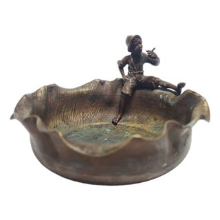 Art Nouveau Bronze Figurative Cigar Ashtray, Former Austro-Hungarian Empire, 1900s For Sale