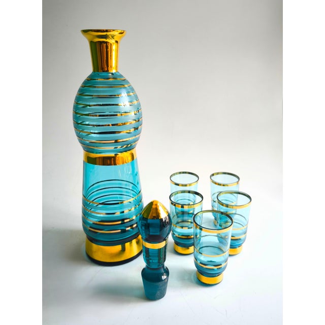 Set of 6, Mid-Century Modern Tuscany Liqueur Set From the 1960s For Sale - Image 12 of 16