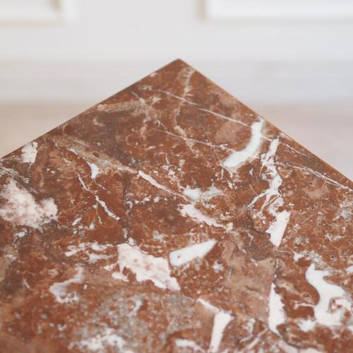 1930s Art Deco Bedside Table with Red Marble Top and Interior, 1930s For Sale - Image 5 of 17