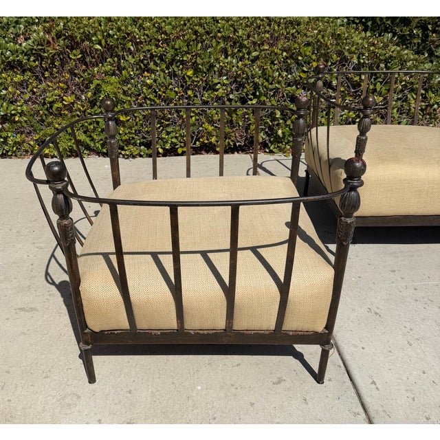 Vintage Michael Taylor Montecito Style Lounge Chair & Loveseat Set For Sale - Image 11 of 18