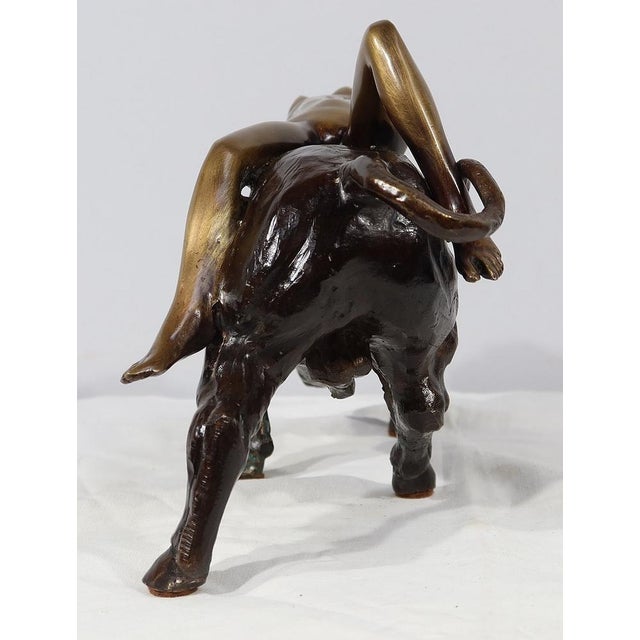 Majera, La Déesse Europe rencontrant le Taureau, 20th Century, Bronze For Sale - Image 18 of 18