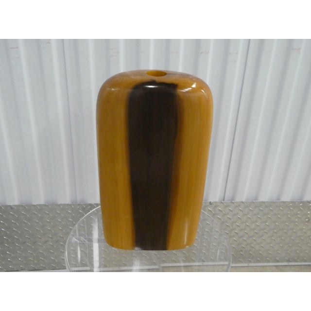 Wood Paul LaMontagne Studio Inlaid Turned Wood Vase For Sale - Image 7 of 9