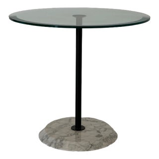 Glass and Marble Coffee Table, 1970s For Sale