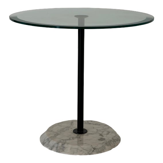 Glass and Marble Coffee Table, 1970s For Sale