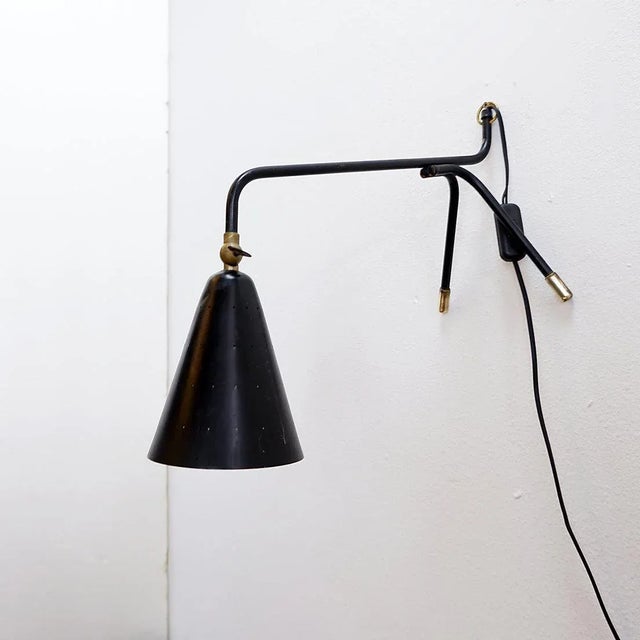 Black Lamps by Svend Aage Holm Sørensen for Holm Sørensen & Co., 1950s, Set of 2 For Sale - Image 8 of 16