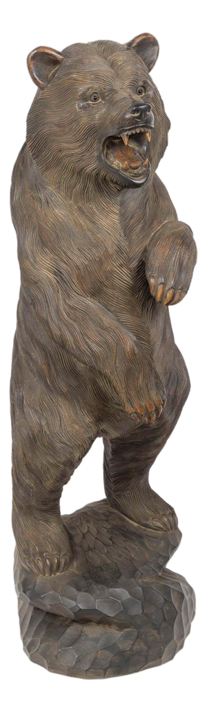 Large 20th Century.Carved Wooden Bear Sculpture
