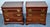 Vintage Pair Mahogany Nightstands Chippendale Chests With Pull Out For Sale - Image 4 of 18