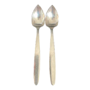 Mid Century Modern CI Stainless Grapefruit Spoons - Set of 2