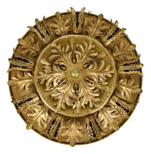 Large Golden Florentine Flower Shape Flush Mount attributed to Banci Firenze, Italy, 1970s