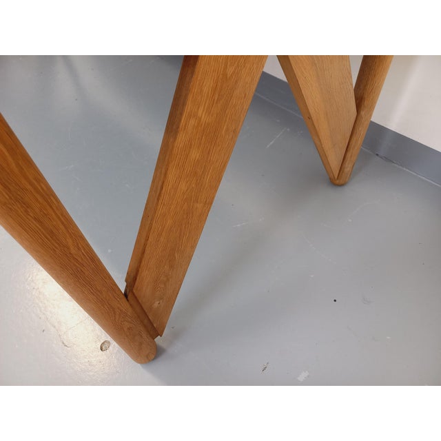 Tan Large Vintage Brutalist Table in Oak, 1960s For Sale - Image 8 of 18