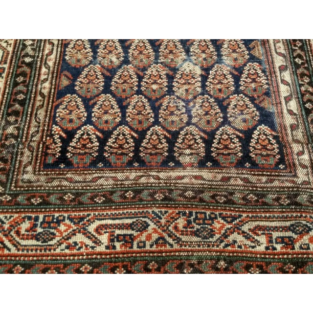 Antique Persian Malayer Rug, Hand-Knotted Wool, Paisley Pattern, 4x6, Navy & Ivory For Sale - Image 10 of 14