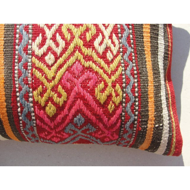 Decorative Throw Kilim Pillow Cover For Sale - Image 4 of 9
