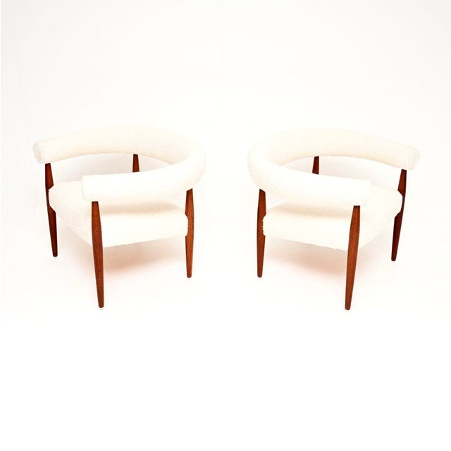 Vintage Danish Ring Chairs by Nanna Ditzel for Kolds Savvaerk, 1950, Set of 2 For Sale - Image 4 of 11