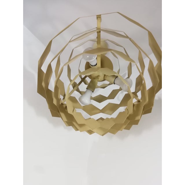 Metal Vintage Chandelier by Louis Poulsen, 1960s For Sale - Image 7 of 12
