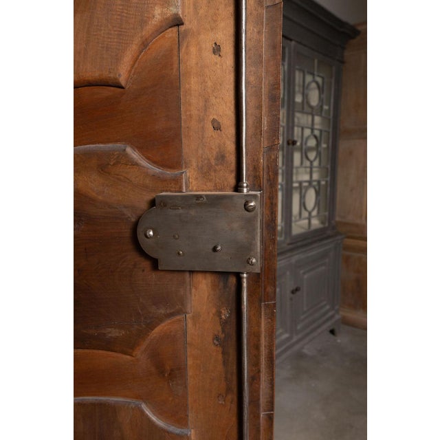 Antique French Provencal Walnut Marriage Armoire, Circa 1800 For Sale - Image 14 of 18