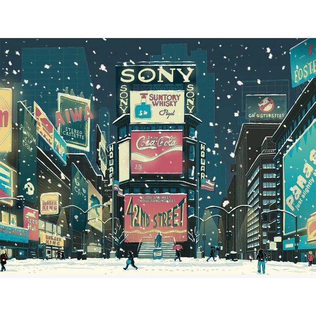 Contemporary Times Square Limited Edition Print on Entrada Rag by Marz Junior For Sale - Image 3 of 7