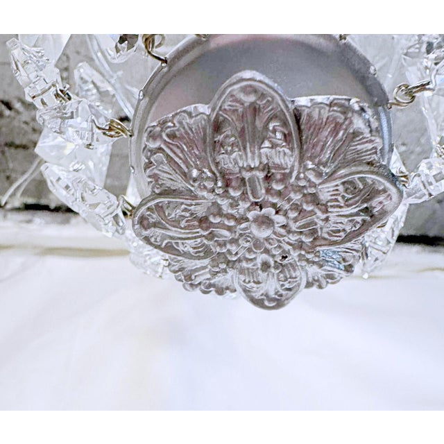 1960s Vintage Glass Dish Basket Chandelier For Sale - Image 5 of 8