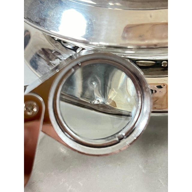 Silver Vintage Amston Sterling Silver and Glass Coasters - S/6 For Sale - Image 8 of 9