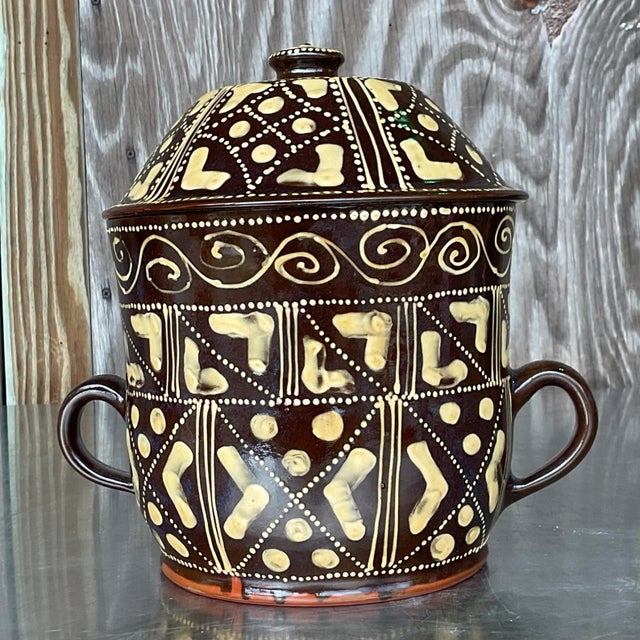 Add a touch of whimsy to your tea time with our Vintage Boho Hand Painted Ceramic Chocolate Pot. Crafted with artistic...