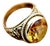 Gold Ring Chiseled with Citrine For Sale