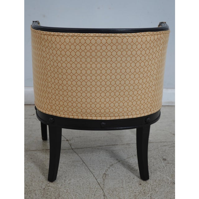 Pair Swan Carved Neoclassical Upholstered Chairs For Sale - Image 4 of 13