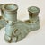 1950s Vintage Boho Chic Americana Arts & Crafts Frankoma Pottery Double Arm Candlestick Holders - A Pair For Sale - Image 13 of 18