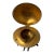 Antique Art Nouveau Solid Brass Clam Shell Desktop Inkwell in Twig Base For Sale