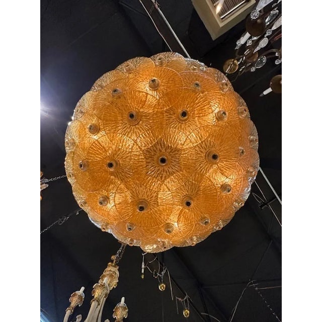 2000 - 2009 Murano Amber Disc Flush Mount For Sale - Image 5 of 5