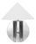 Geo Semi-Circled Chrome Table Lamp For Sale