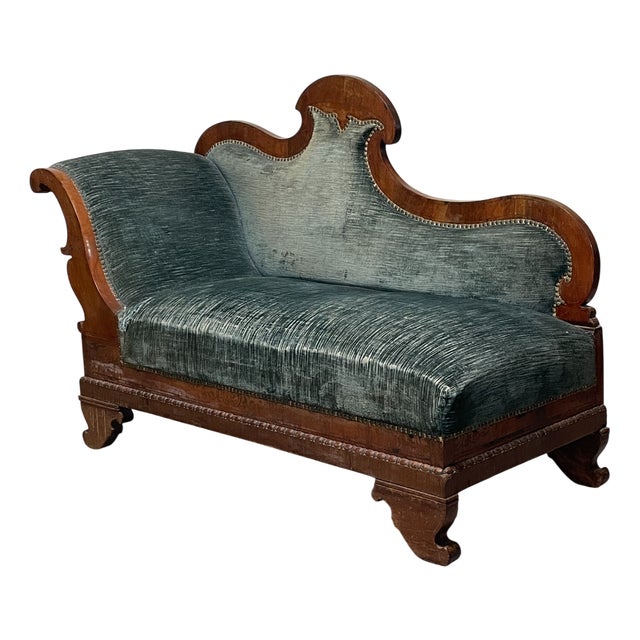 Charles X Daybed in Wood and Fabric For Sale