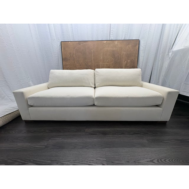 RH Restoration Hardware Maxwell 2-Cushion Sofa 8' | Classic 40" Depth | Down-Feather | Performance Linen Weave – Natural...