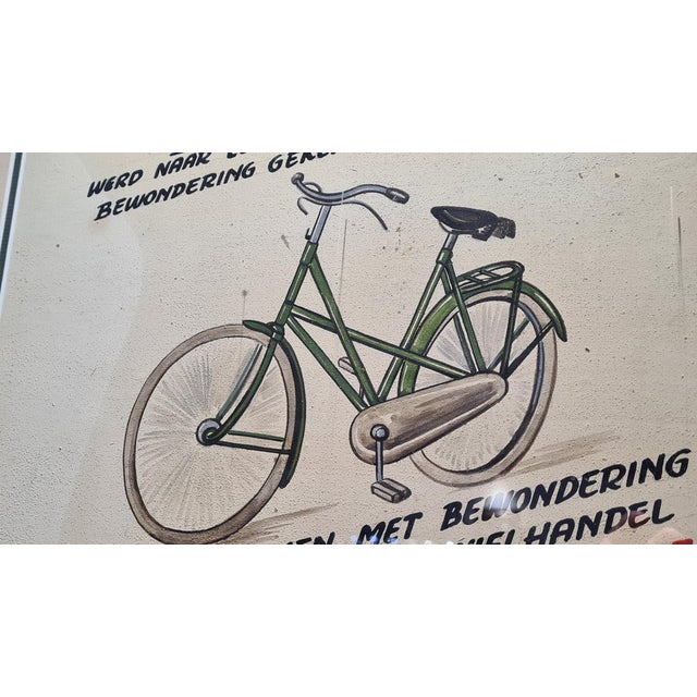 Dutch Bicycle Advertising Poster, 1970s For Sale - Image 12 of 13