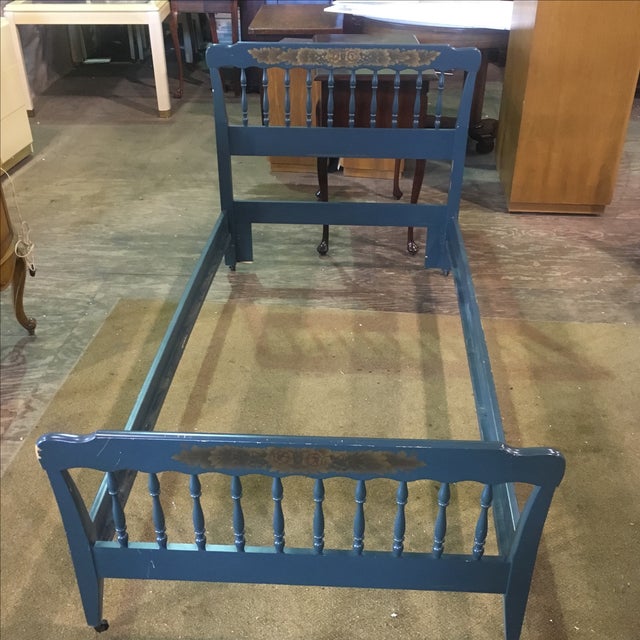 Vintage Hitchcock Blue Twin Bed Chairish