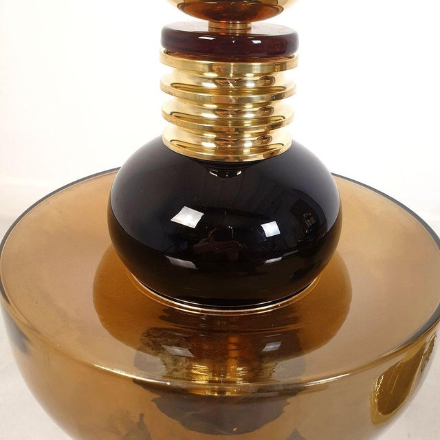 1980s Mid-Century Modern Murano Glass Lamp For Sale - Image 4 of 8
