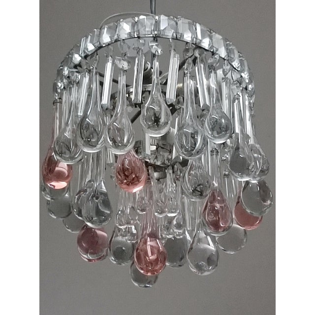 Murano Glass Teardrop Chandelier, 1960s For Sale - Image 4 of 10