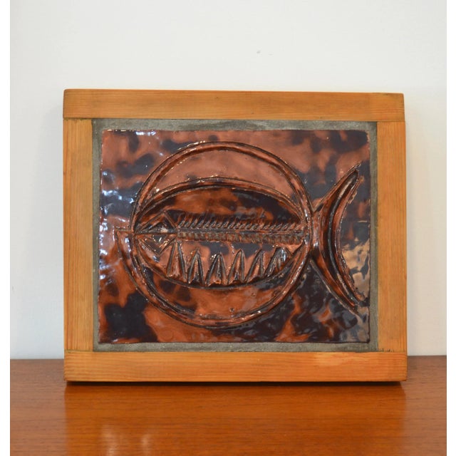 Mid-Century Ceramic Wall Sculpture with Fish Motif, 1950s For Sale - Image 10 of 10